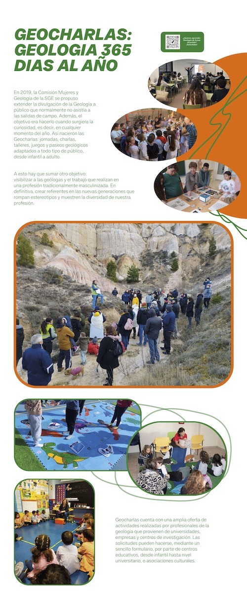Exposición 20 aniversario. Panel 4. Geocharlas: Geología 365 días al año